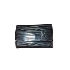 LOUIS VUITTON Black Epi 6 Key Case